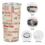 NenntBriy - Full Width Printed Car Cup Retro Design, Newspaper - Customized with photo&text