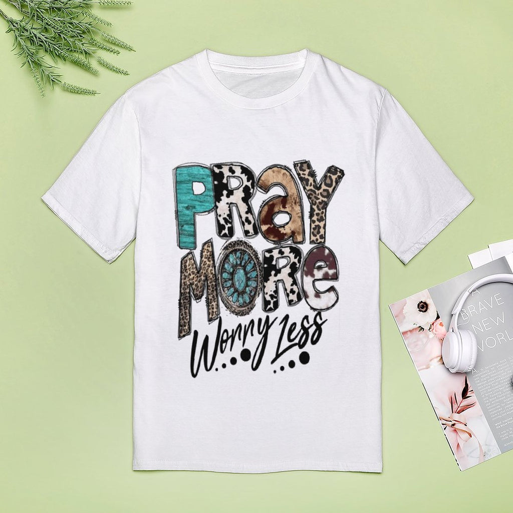 NenntBriy - Full Print T-shirt Pray More - Customized with photo&text