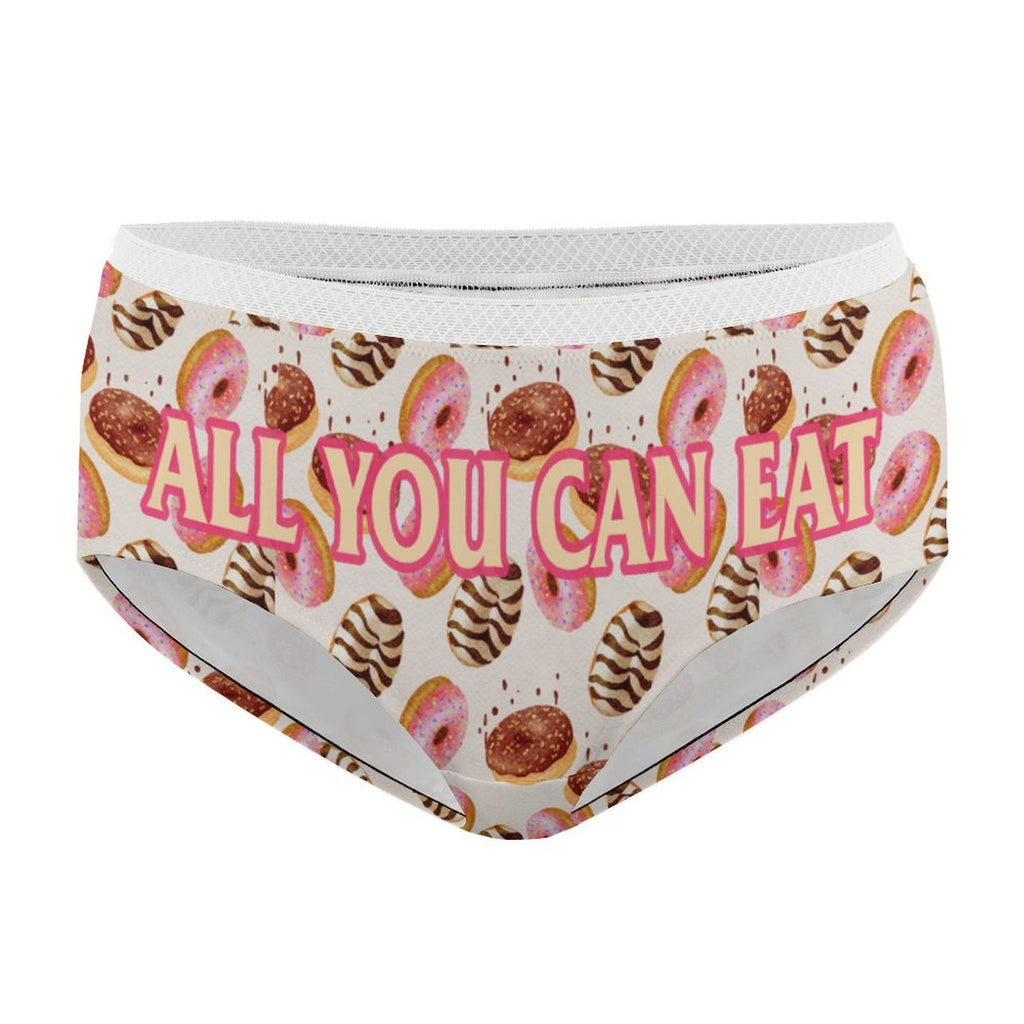 NenntBriy - Women's Lace Underwear Food Doughnut Pattern - Customized with photo&text