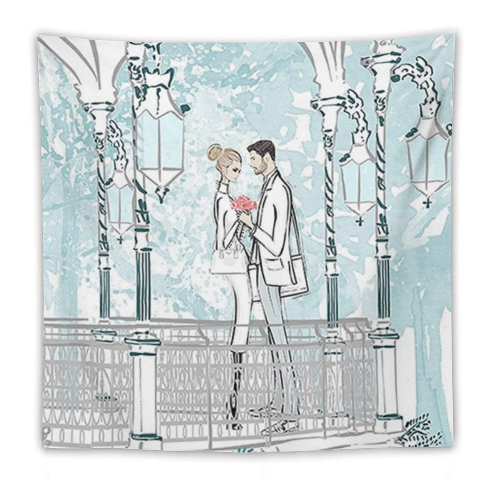 NenntBriy - Tapestries Plush fabric throw pillow covers with single-sided printing (set of 4) - Customized with photo&text