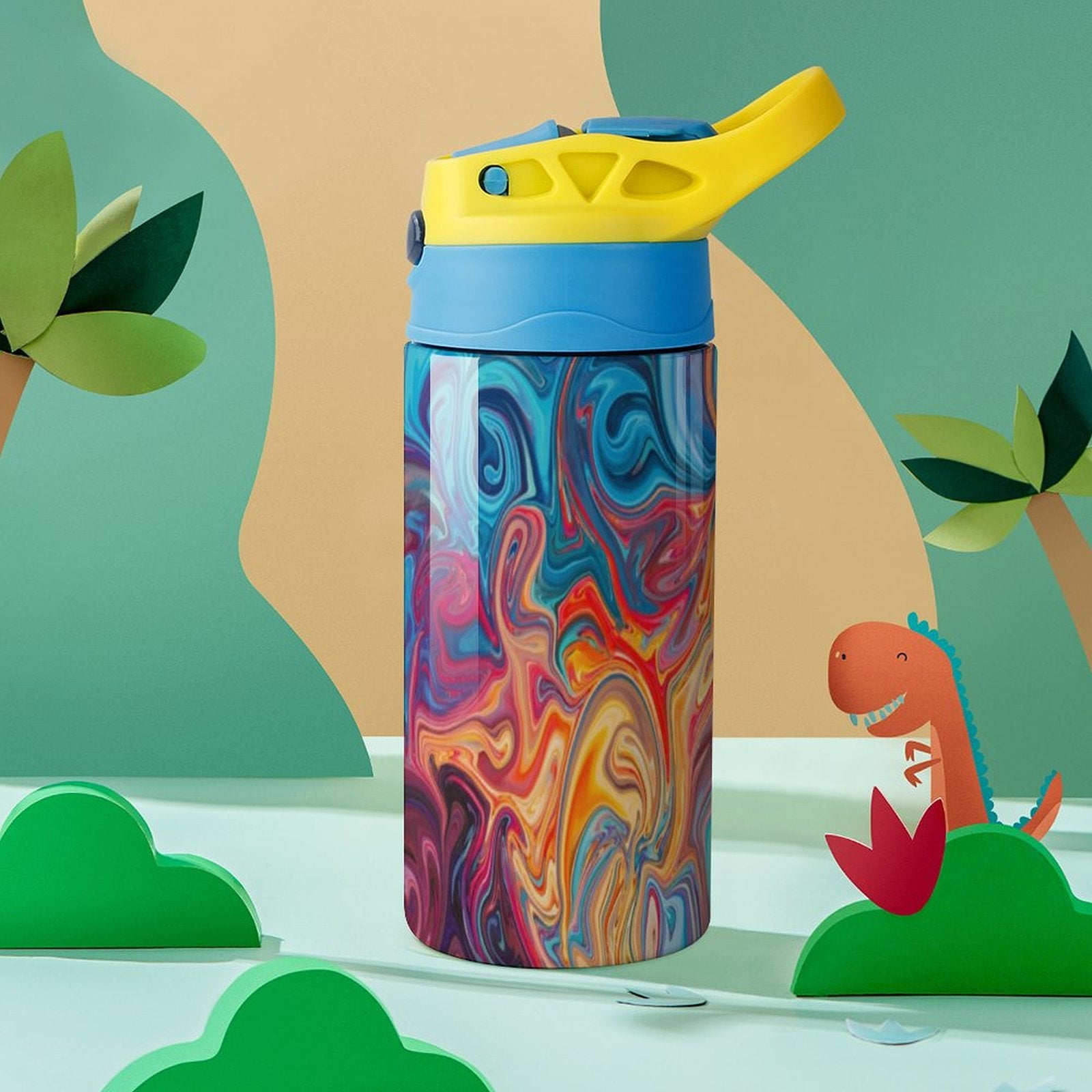 NenntBriy - Children's Water Cup Flowing Sci-fi Liquid Dazzle - Customized with photo&text
