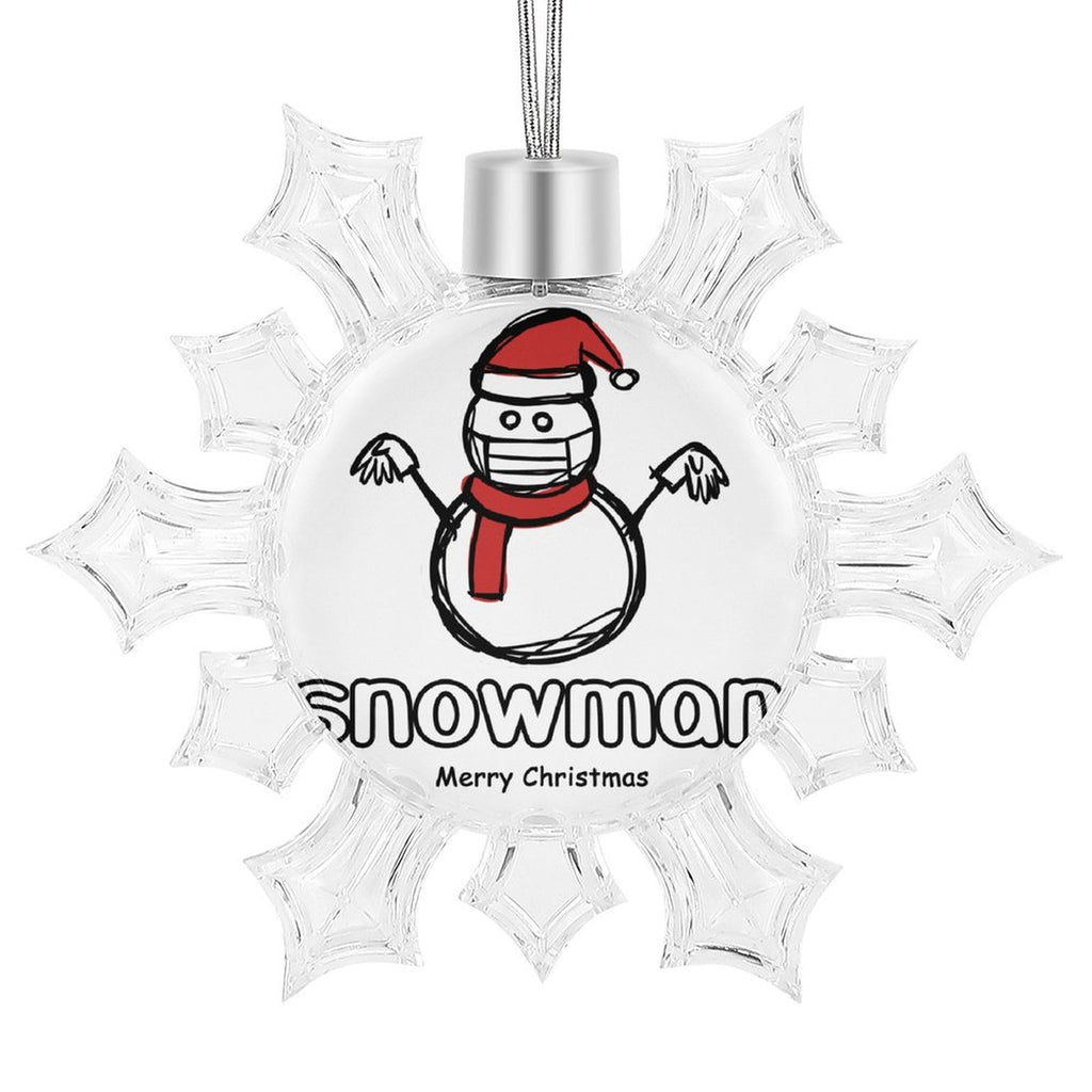 NenntBriy - Snowflake Pendant Snowman Mouth-muffle Graffiti - Customized with photo&text