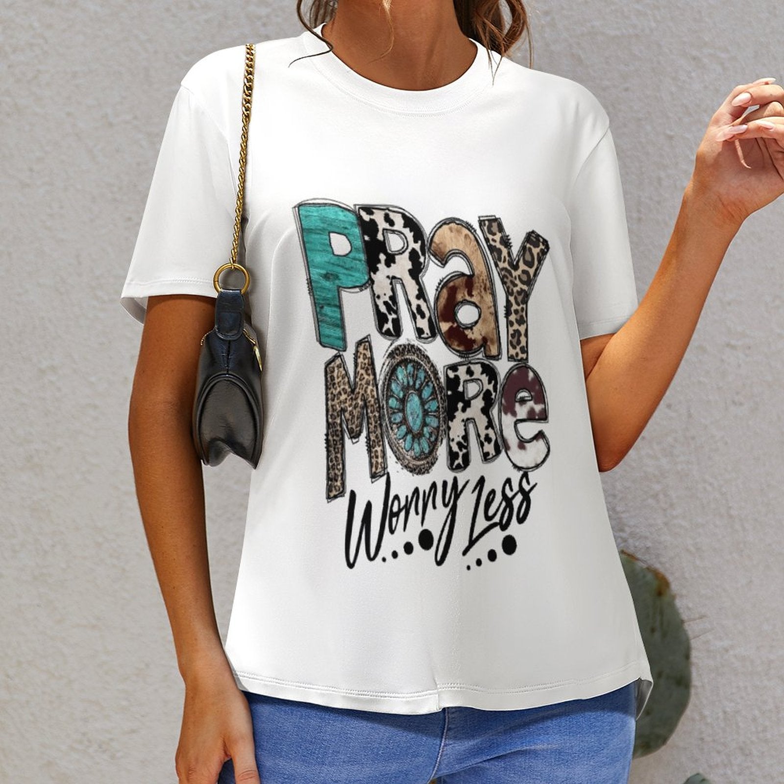 NenntBriy - Full Print T-shirt Pray More - Customized with photo&text