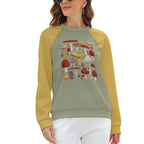 NenntBriy - Raglan Round Neck Sweater Retro Mushroom - Customized with photo&text