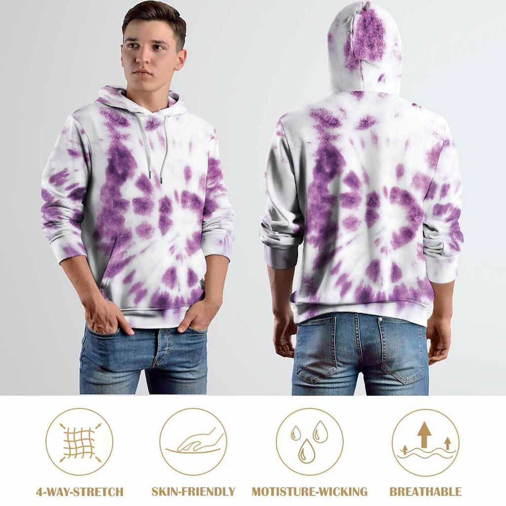 NenntBriy - Double Hat Sweater Purple Tie-dye - Customized with photo&text