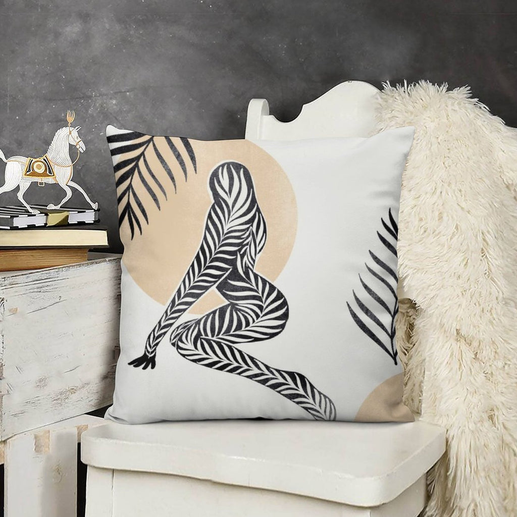 NenntBriy - Plush Pillow Case (double-sided Design) Girl Paintings Tree - Customized with photo&text