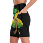NenntBriy - Knee-Length Yoga Shorts Jamaica Women - Customized with photo&text