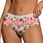 NenntBriy - Women's Lace Underwear Food Doughnut Pattern - Customized with photo&text