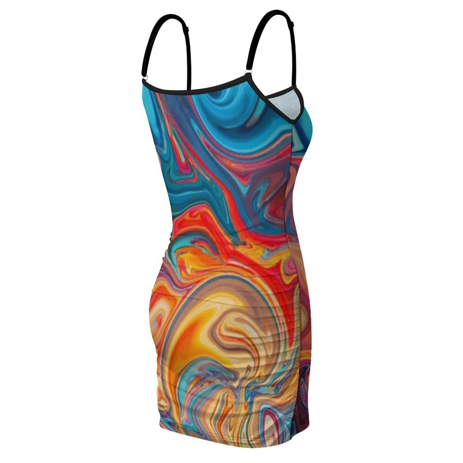 NenntBriy - Women's Sling Dress Flowing Sci-fi Liquid Dazzle - Customized with photo&text