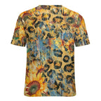 NenntBriy - Full Print T-shirt Leopard Print Sunflower Green Gem Sunflower Leopard  - Customized with photo&text