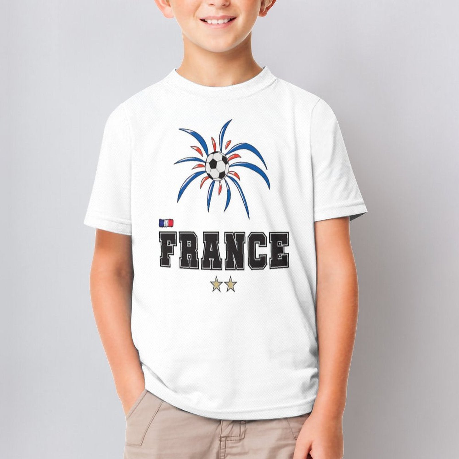 NenntBriy - Children's T-shirt France Soccer  - Customized with photo&text