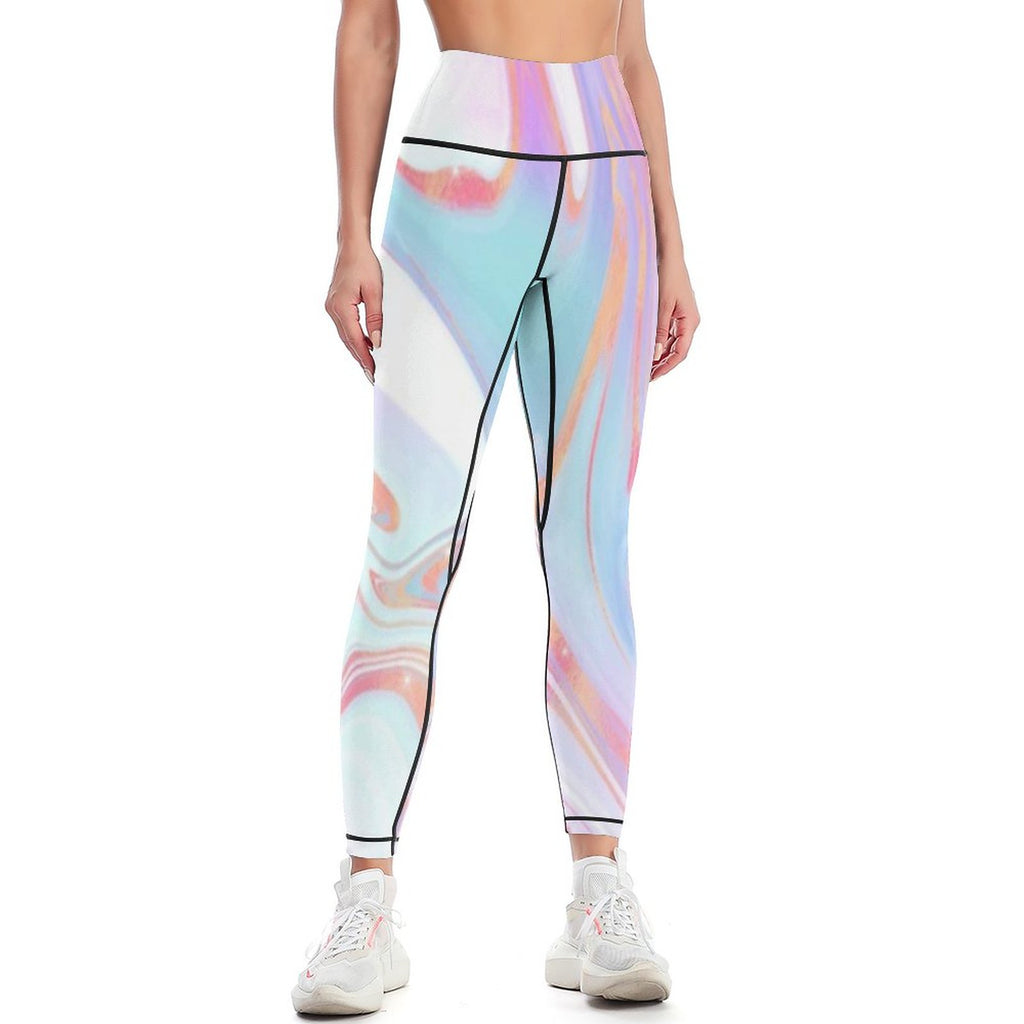 NenntBriy - Yoga Pants for Women Dazzling Fluid Texture Technology Sense Marble - Customized with photo&text
