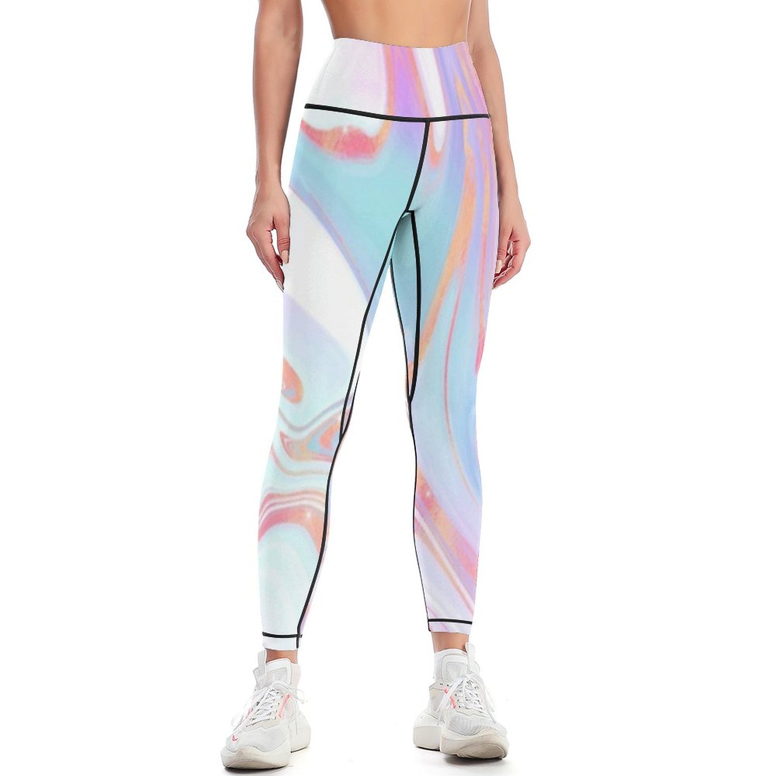 NenntBriy - Yoga Pants for Women Dazzling Fluid Texture Technology Sense Marble - Customized with photo&text
