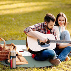 NenntBriy - Round Outdoor Picnic Mat Squint Bear - Customized with photo&text