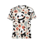NenntBriy - Men's Short Sleeve T-Shirt Panda, Red - Customized with photo&text