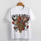 NenntBriy - Full Print T-shirt Wild Soul Bull's Head Print - Customized with photo&text
