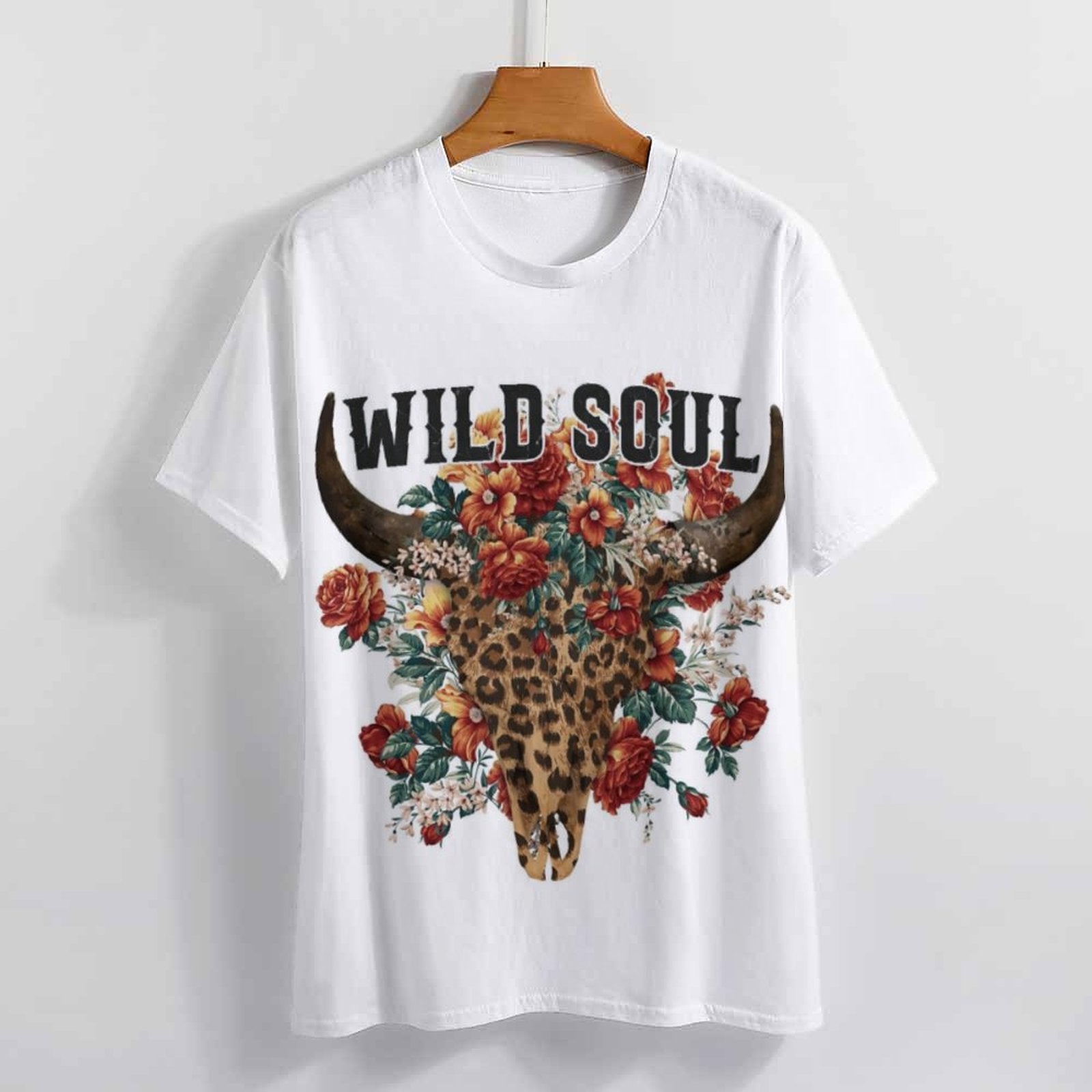 NenntBriy - Full Print T-shirt Wild Soul Bull's Head Print - Customized with photo&text