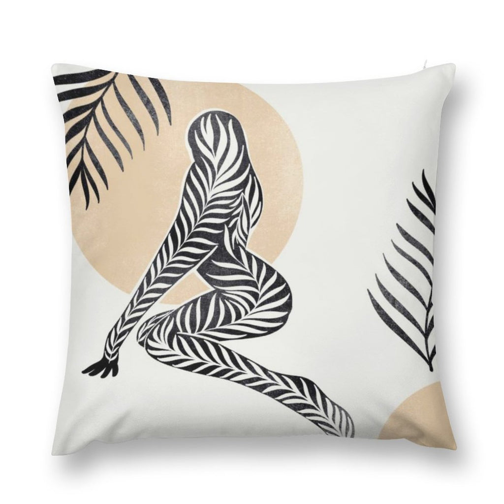 NenntBriy - Plush Pillow Case (double-sided Design) Girl Paintings Tree - Customized with photo&text