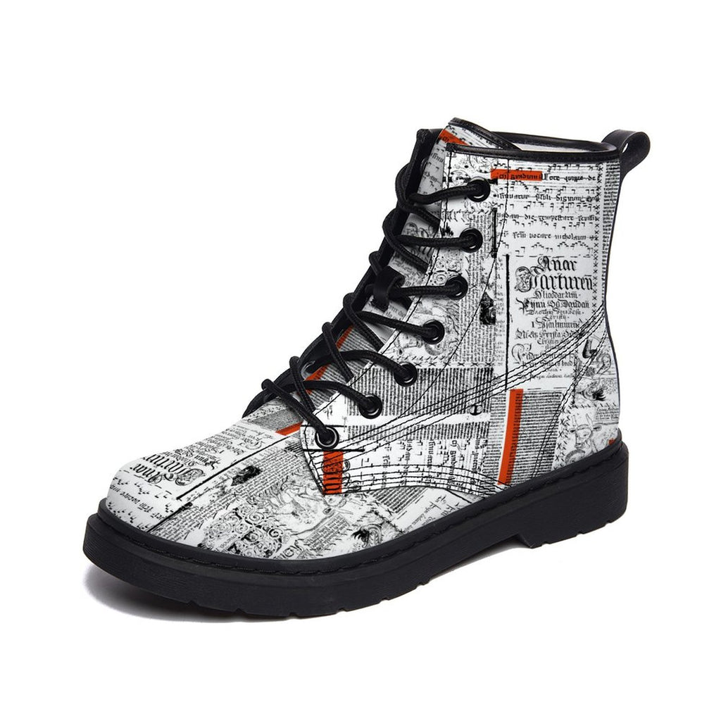NenntBriy - Adult Full-print Boots for Men And Women Newspaper - Customized with photo&text