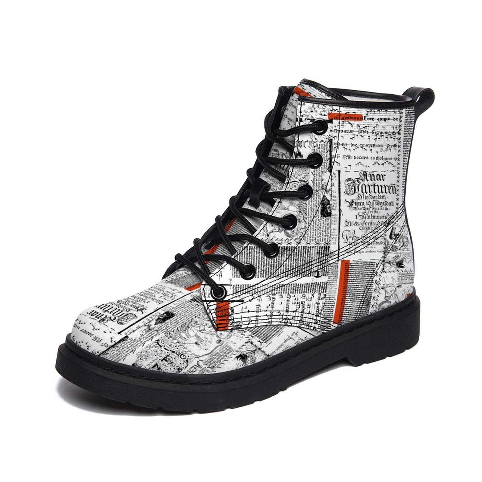 NenntBriy - Adult Full-print Boots for Men And Women Newspaper - Customized with photo&text