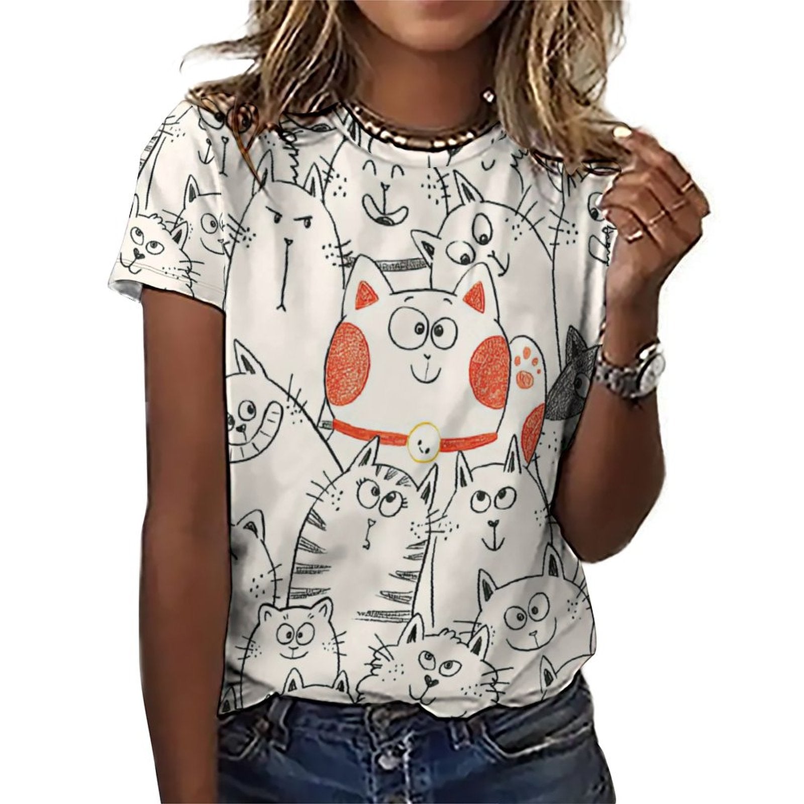 NenntBriy - Full Print T-shirt Smile Cat - Customized with photo&text