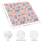 NenntBriy - Cloth Napkins Lovely Candy And Snacks, Bread - Customized with photo&text