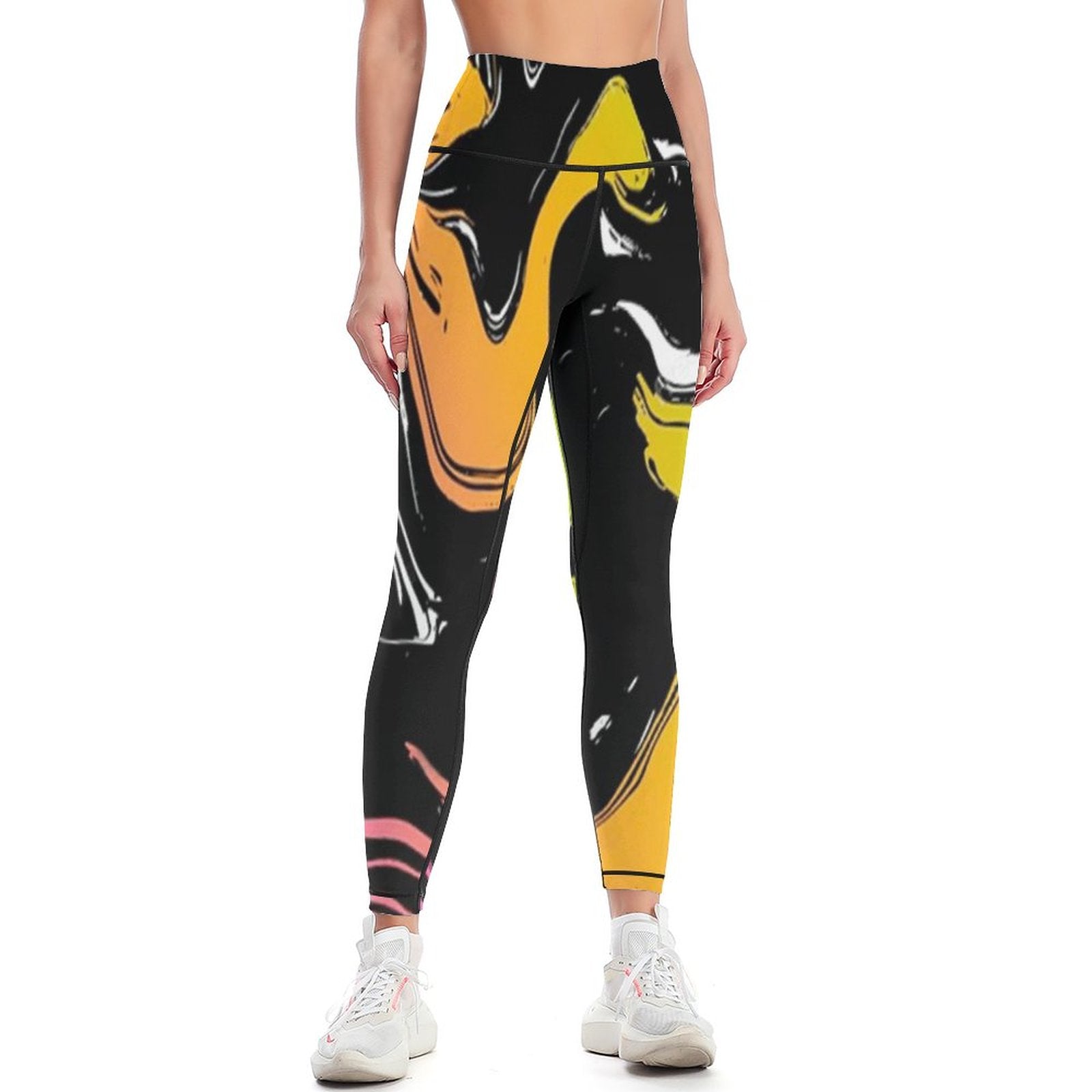 NenntBriy - Yoga Pants for Women Flowing Sci-fi Liquid Dazzle - Customized with photo&text