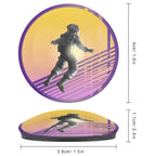 NenntBriy - Refrigerator Glass Sticker Astronaut-Dynamic-Purple-Yellow - Customized with photo&text